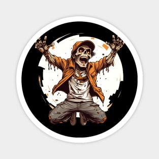 Happy Party Zombie Undead Creepy Halloween Design Magnet